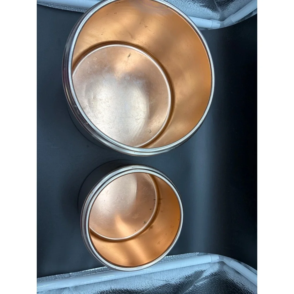 Vintage‎ MCM Mirro Rose Copper Canister Set of 2